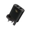 itel 2 USB Port, 2A Faster Charger With Free Fast Cable - Black