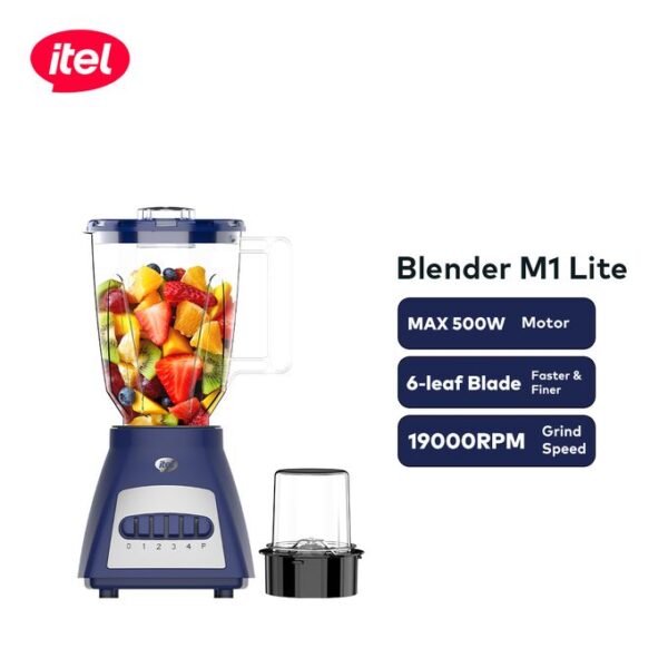 itel Multi-function Blender 1.5L M1 Lite 500W Motor Easy Mixing