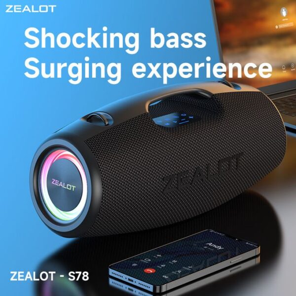 Zealot 100W Super Bass Bluetooth Speaker With 24000mAh Battery S78 - Image 3