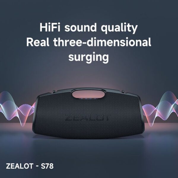 Zealot 100W Super Bass Bluetooth Speaker With 24000mAh Battery S78 - Image 4