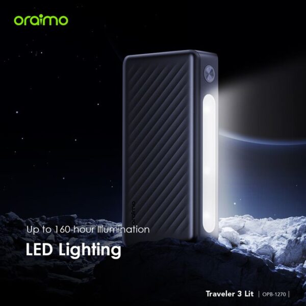 Oraimo Traveler-3 Lit 27000mAh 15W PD Fast Charging Power-Bank With Type-C In-put And Out-put OPB-1270 - Image 6