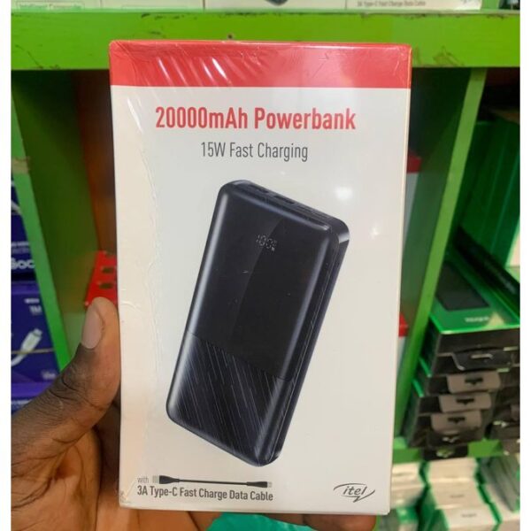 itel 20000mAh Star-200P Digital 15W Power-Bank with Type-C In-put & Out-put