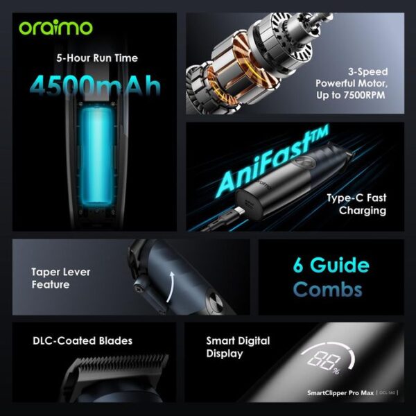 Oraimo Smart-Clipper Pro Max Professional Hair Clipper OCL-560 - Image 3