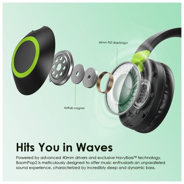 Oraimo BoomPop 2 OHP -610S Powerful Deep Bass Dual Wireless Headset - Image 5