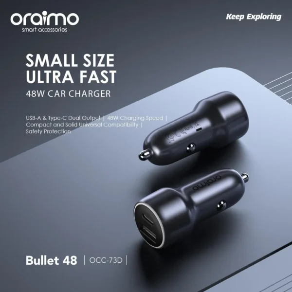 Oraimo Durable Car Charger OCC-73D - Image 2