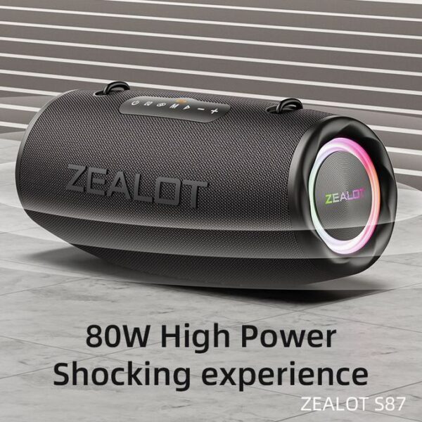 Zealot Bass Waterproof S87 Bluetooth Standard Battery Speaker - Image 3