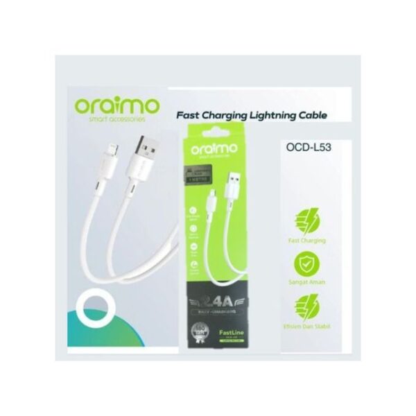 Oraimo Fast 2.4 A IPhone Cable OCD-L53