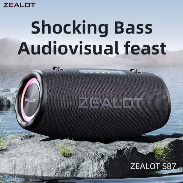 Zealot Bass Waterproof S87 Bluetooth Standard Battery Speaker - Image 2