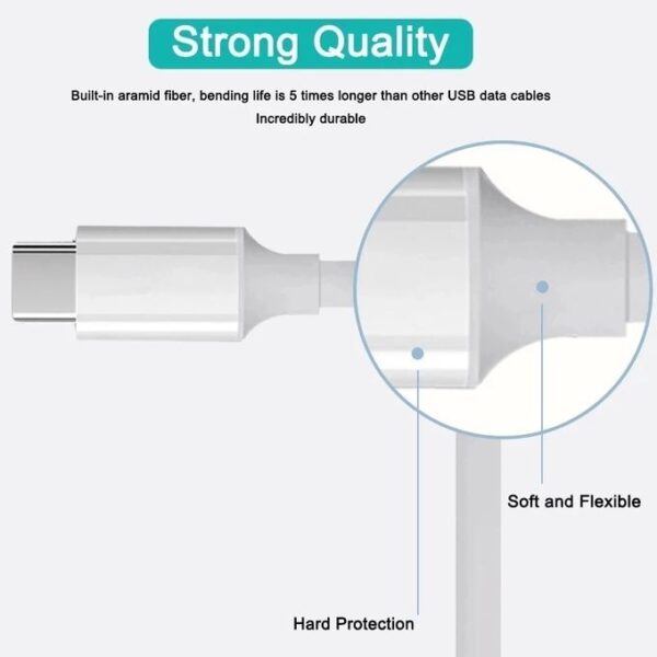 100W TYPE A1 USB-C Type-C To Type C PD Cable Fast Charging For Samsung Galaxy Xiaomi Redmi Huawei Mate 8 7 White Charger Cables 5A Double Type C Cable - Image 3