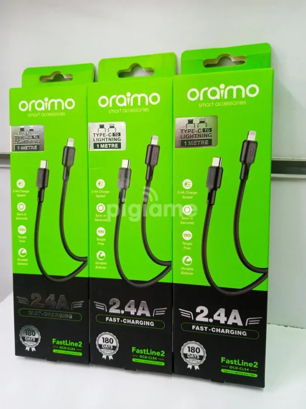 Oraimo Ocd-cl54 Fastline 2 2.4a 1m Cable Type C To Lightning - Image 2