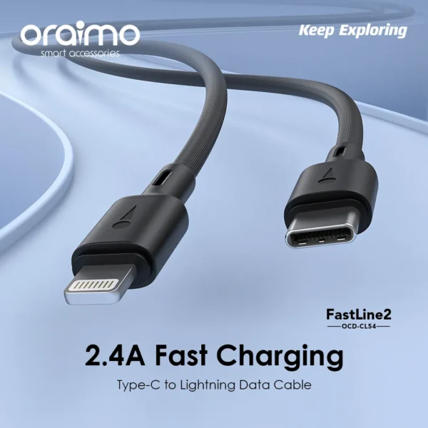 Oraimo Ocd-cl54 Fastline 2 2.4a 1m Cable Type C To Lightning - Image 3