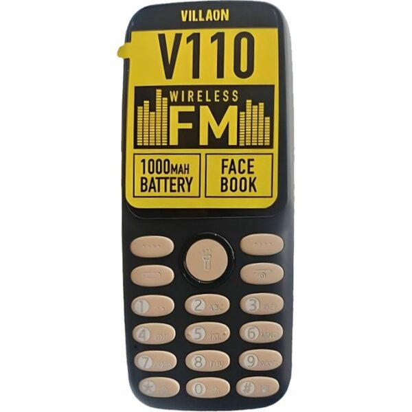 VILLAON V110 DUALSIM 1000MAH WIRELESS FM DIAL LARGE FONTS