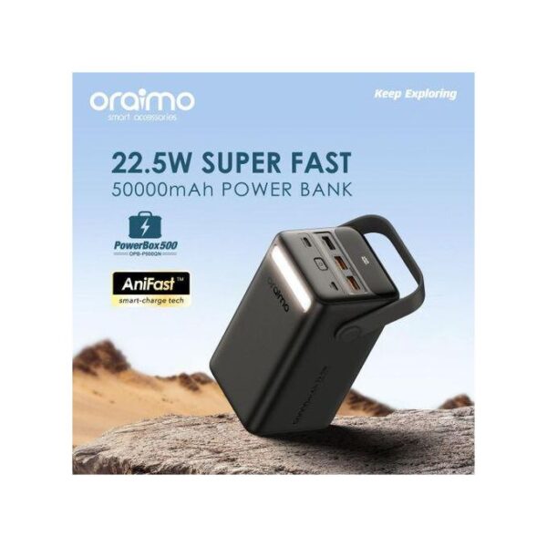 Oraimo Power-Box 500 22.5W 50000mAh Power-Bank With Type-C In-put And Out-put OPB-P500QN