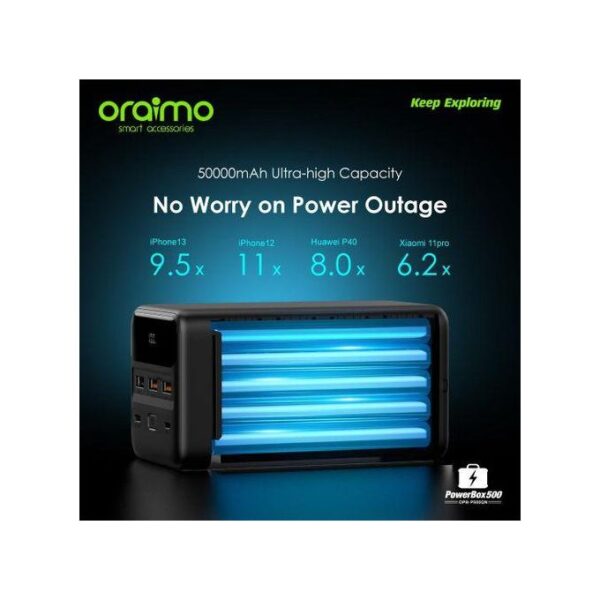 Oraimo Power-Box 500 22.5W 50000mAh Power-Bank With Type-C In-put And Out-put OPB-P500QN - Image 8