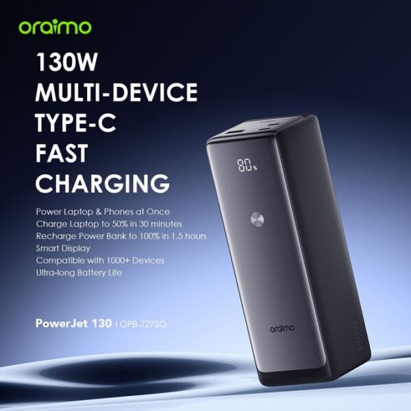 Oraimo Power-Jet 130 27600mAh 130W Fast Laptop Power-Bank OPB-727SQ