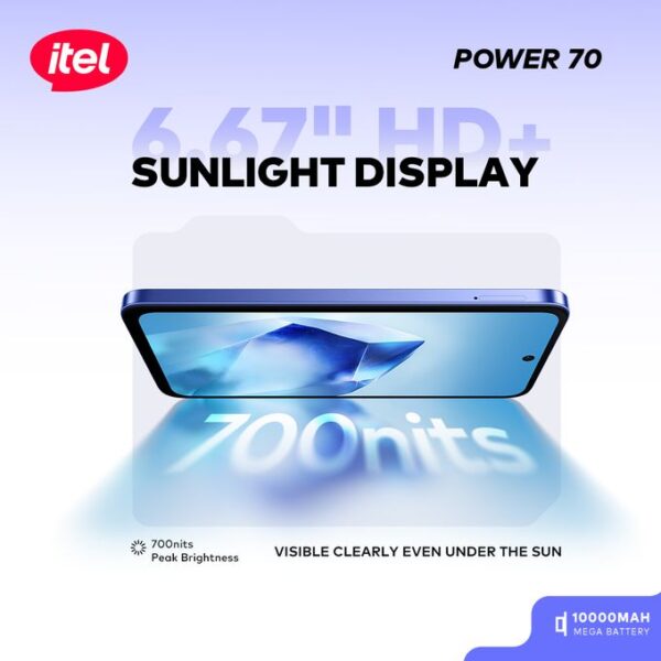 itel Power 70 6.67'' HD 4+4GB RAM/128GB ROM Andriod U - Image 2