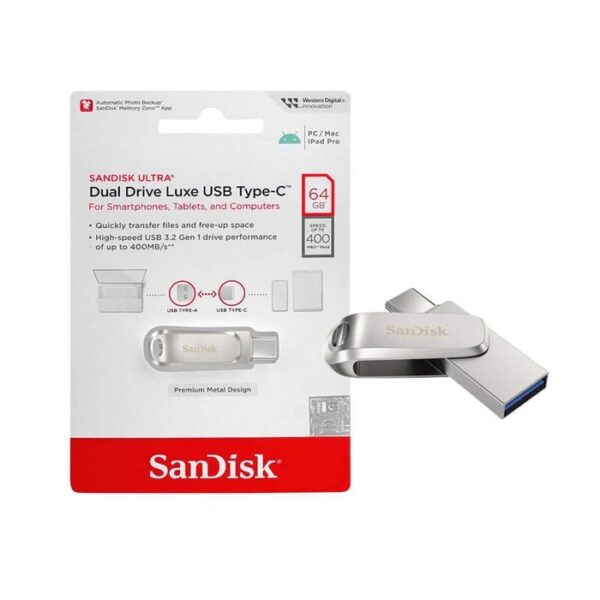SANDISK DUEL DRIVE USB TYPE-C 64GB