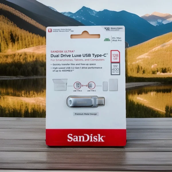 SANDISK OTG FLASH DRIVE TYPE C 128GB