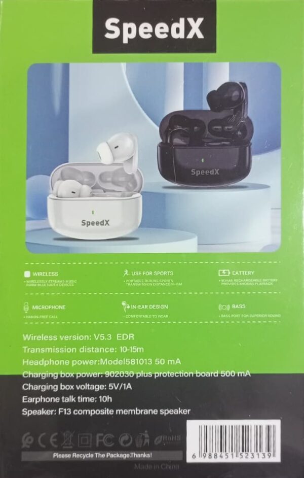 SPEEDX WIRELESS EARPHONE SP-A05 - Image 3