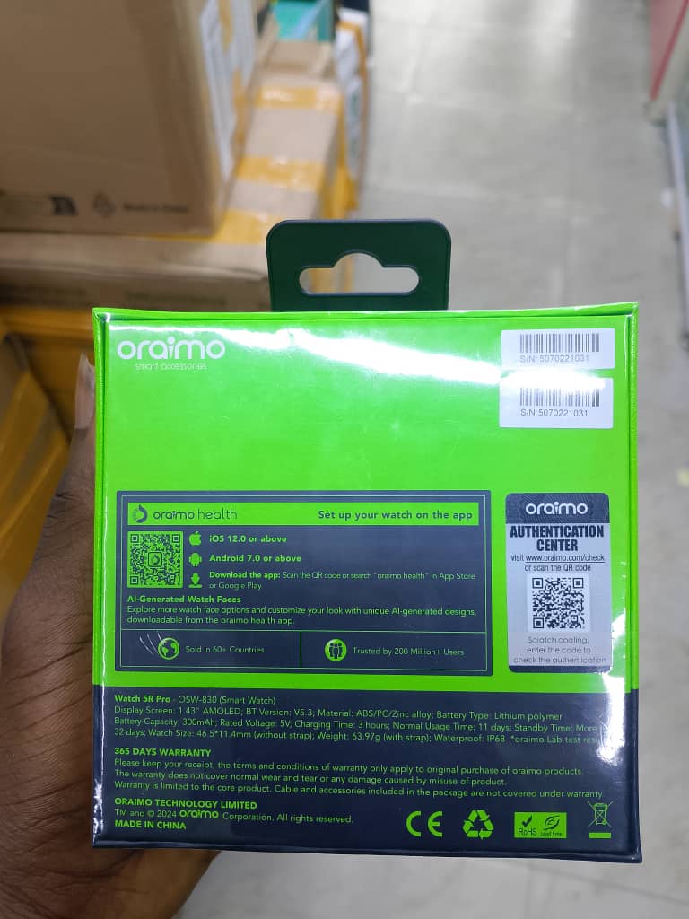 Oraimo Smart Watch OSW-830 - Image 2