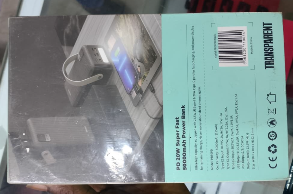 Transparent Power Bank 50000mAh - Image 3