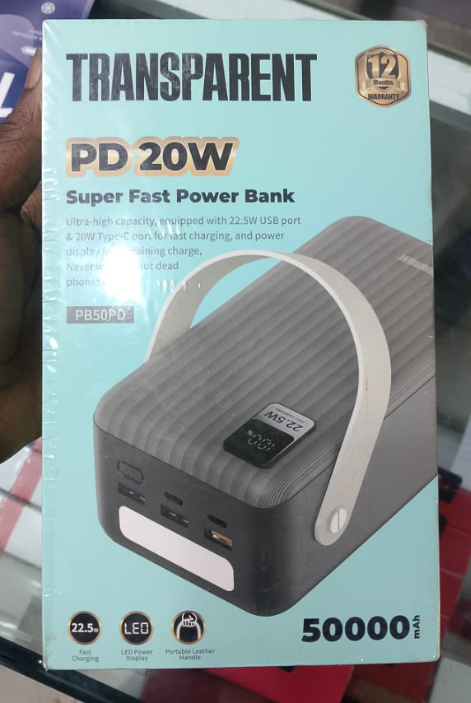 Transparent Power Bank 50000mAh - Image 2