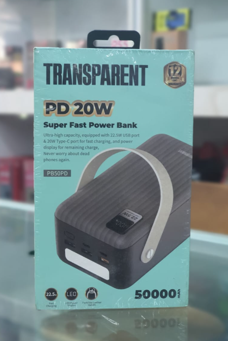 Transparent Power Bank 50000mAh