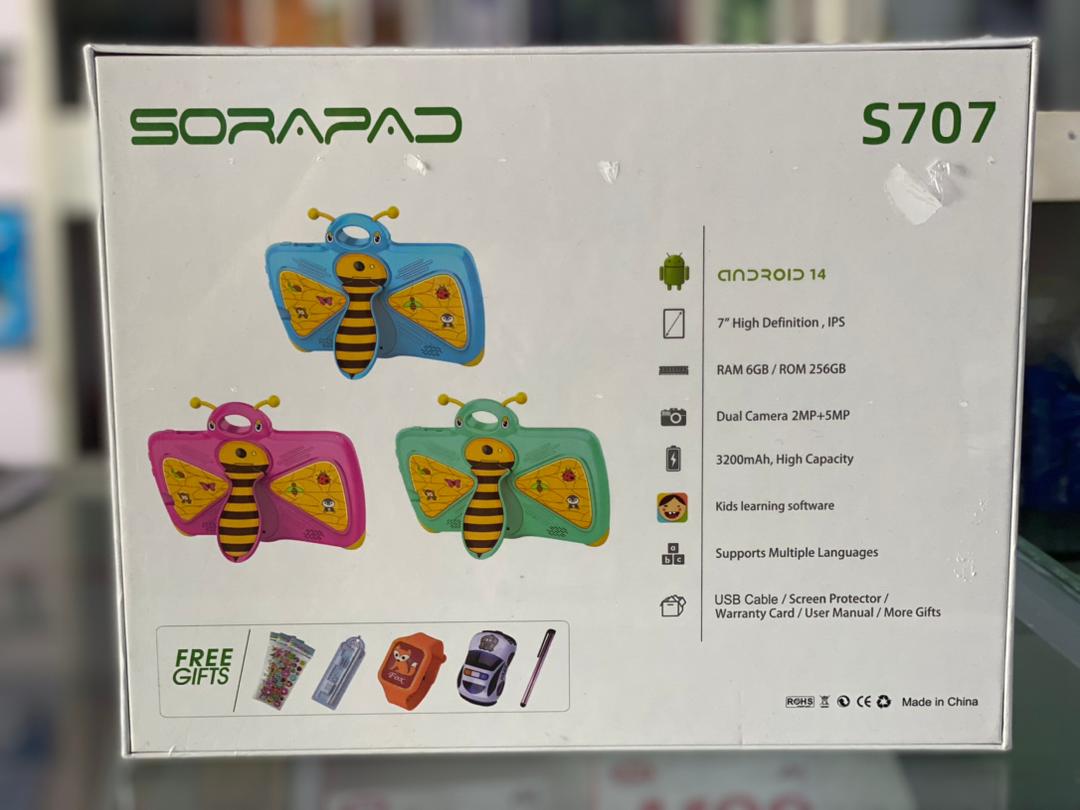 TRIFONE Sorapad S707 7" Kids Educational Tablet Android 14, 256GB RAM - Image 2