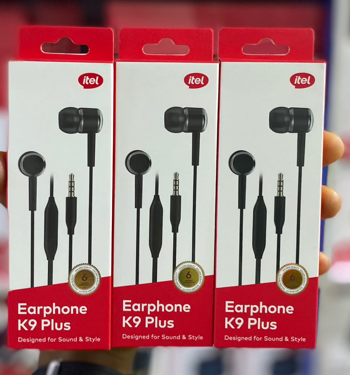 itel K9 Plus Heavy Bass 3.5mm Wired Earphones With Mic